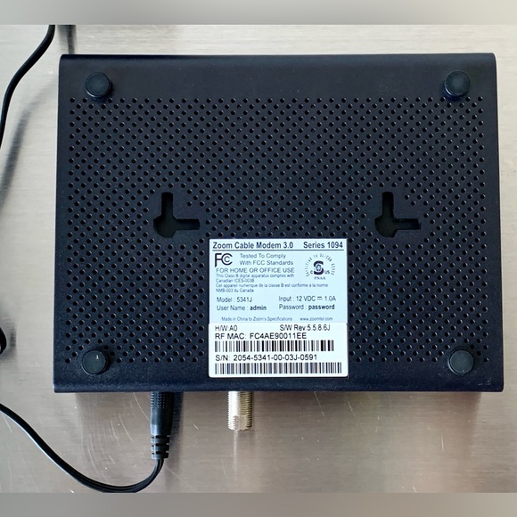 Zoom 343 Mbps DOCSIS 3.0 Cable Modem - Model 5341 - Tested & Works - Picture 8 of 10